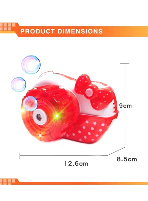 Prime Toy Battery Operated Bubble Camera, Ages 3+, Red