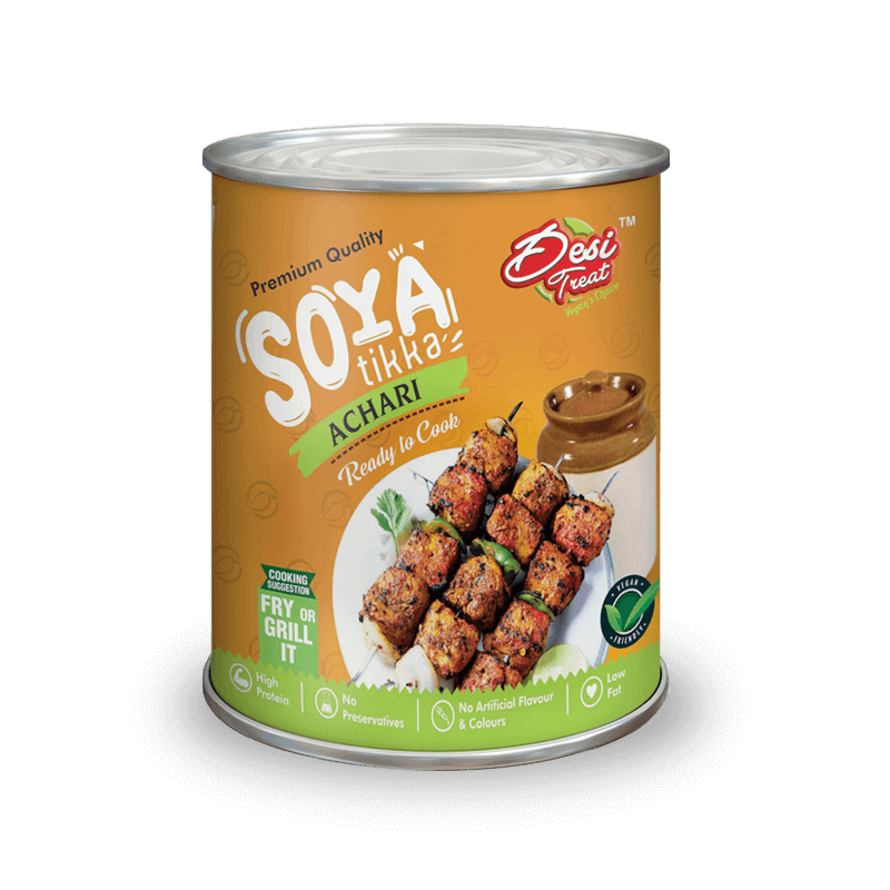 

Desi Treat Achari Soya Tikka 1 Tin of 800 Grams