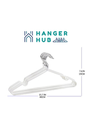 Hanger Hub 20-Piece Slim & Space-Saving Heavy Duty Wire Rubber Coated Metal Hangers, Vivid Blue