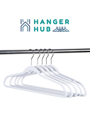 Hanger Hub 160-Piece Premium Velvet Hangers, White