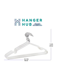 Hanger Hub 20-Piece Slim & Space-Saving Heavy Duty Wire Rubber Coated Metal Hangers, Dark Grey