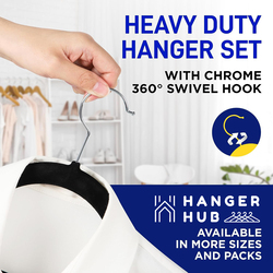 Hanger Hub 15-Piece Premium Velvet Hangers, Black