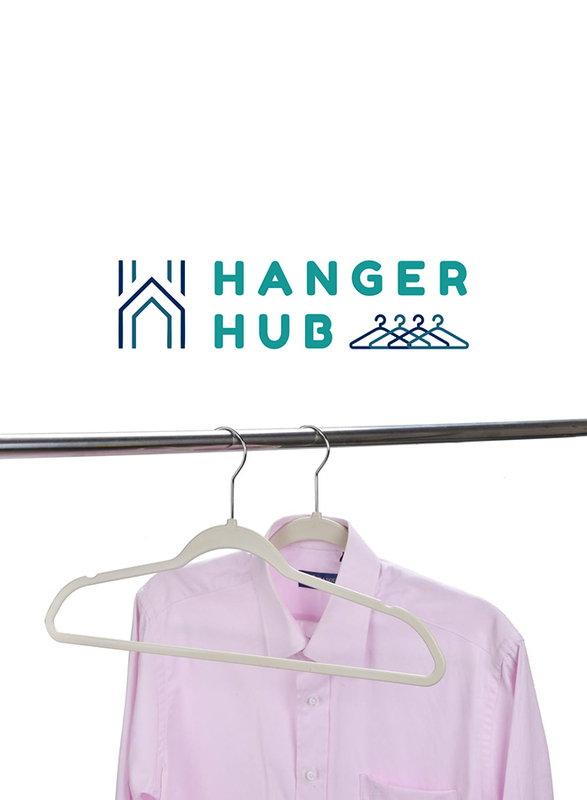 Hanger Hub 160-Piece Premium Velvet Hangers, Beige