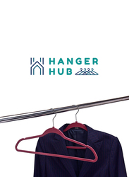 Hanger Hub 50-Piece Premium Velvet Hangers, Burgundy