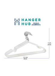 Hanger Hub 10-Piece Metal Heavy Duty Rubber Coated Wire Hangers, Teal Green