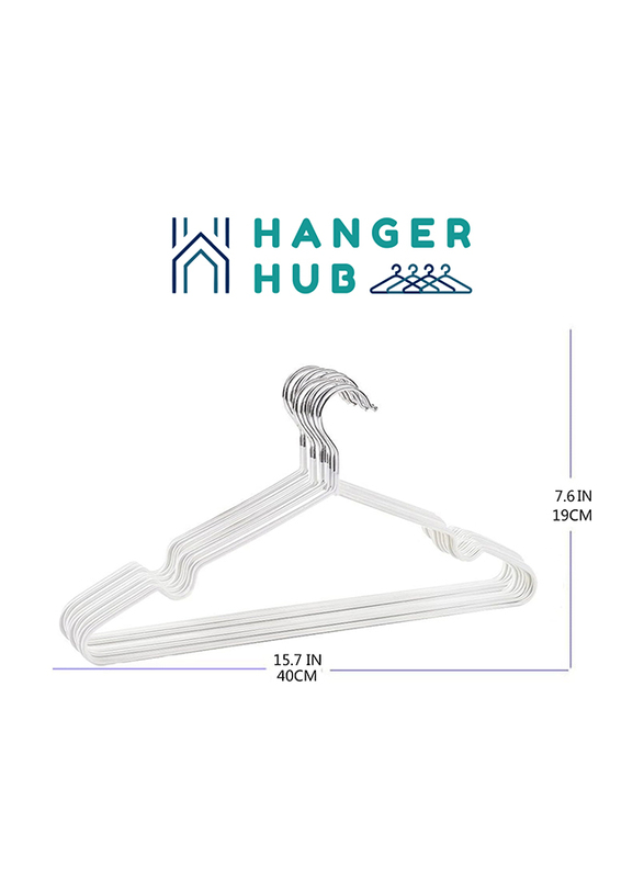 Hanger Hub 30-Piece Slim & Space-Saving Heavy Duty Wire Rubber Coated Metal Hangers, Vivid Blue