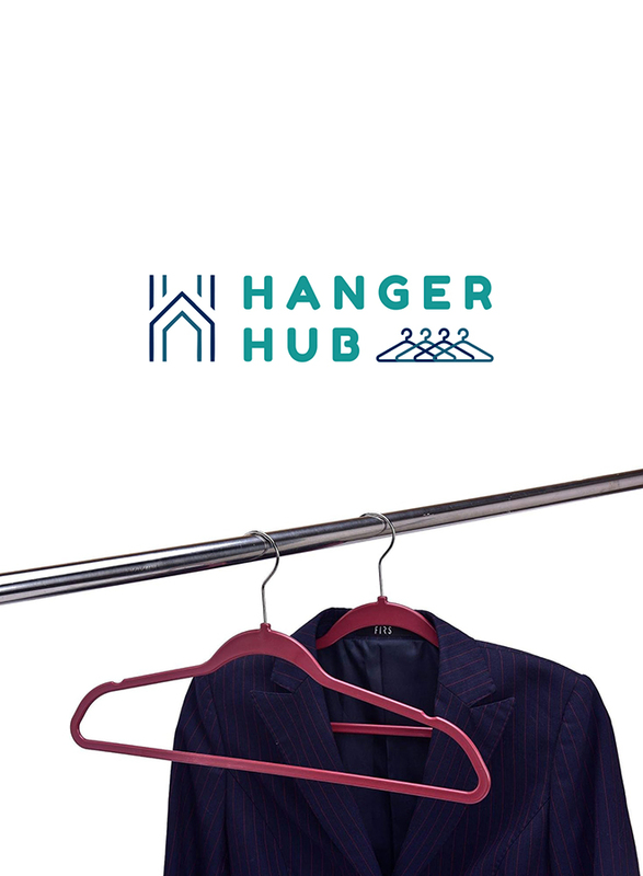 Hanger Hub 100-Piece Premium Velvet Hangers, Burgundy
