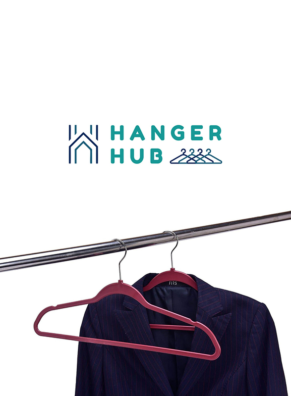 Hanger Hub 20-Piece Premium Velvet Hangers, Burgundy