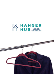 Hanger Hub 160-Piece Premium Velvet Hangers, Burgundy