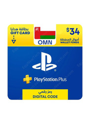 Sony PSN OMAN 34 Dollar Digital Code Gift Card for PlayStation, Multicolour