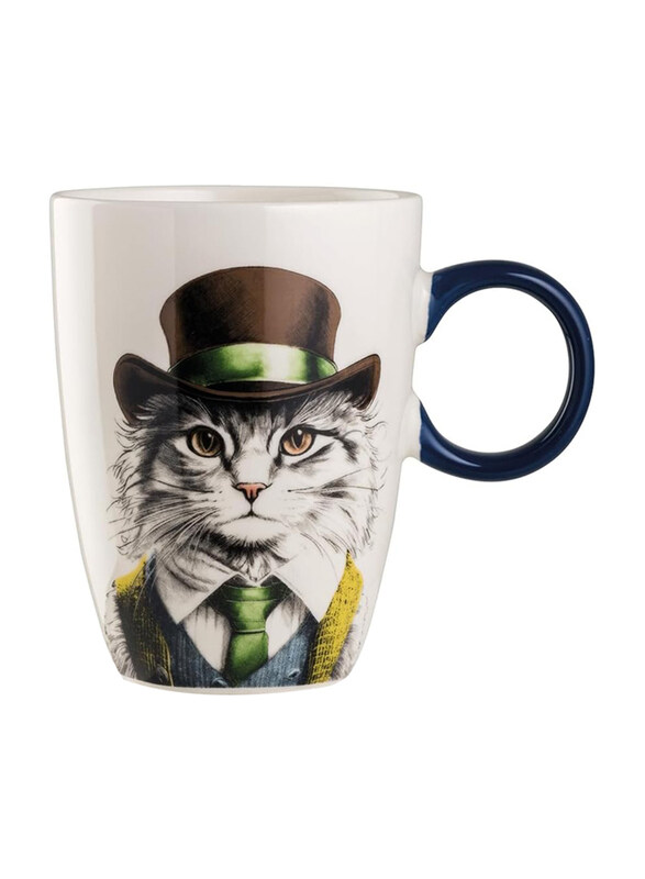 

Egan 430ml Cat Human Essence Bone China Coffee Mug, Multicolour