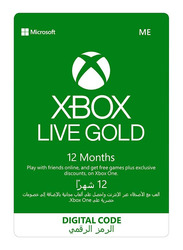 Microsoft Xbox Live Gold 12 Months Gift Card for Xbox One, Multicolour