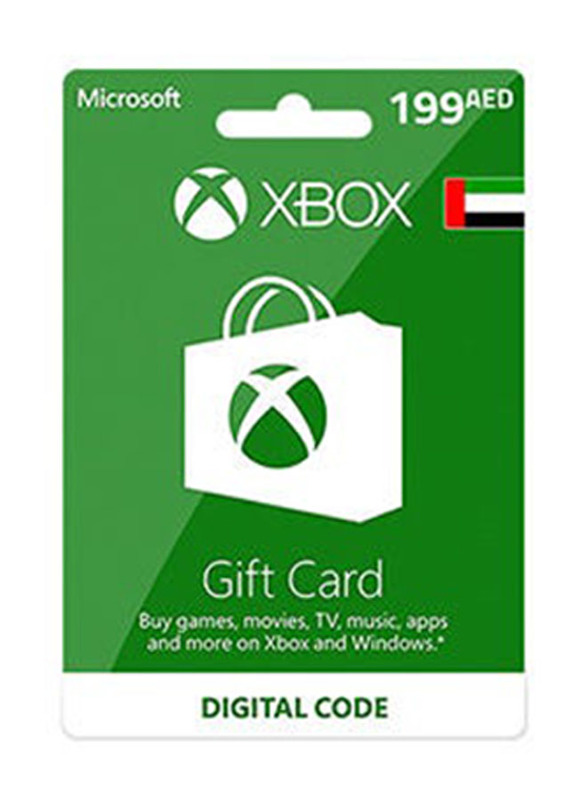 Microsoft UAE Xbox LIVE 199 AED Gift Card for Xbox Live, Multicolour