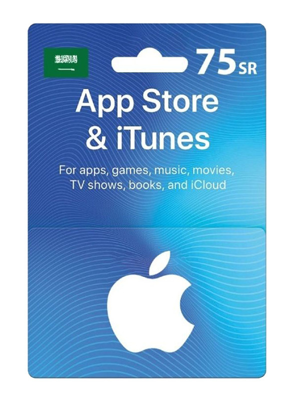 Apple 75 SAR KSA iTunes Gift Card, Blue