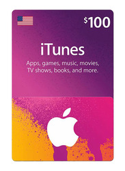 Apple 100 Dollar USA App Store & iTunes Gift Card Delivery via SMS or WhatsApp, Multicolour