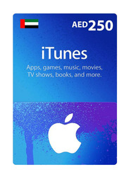 Apple 250 AED UAE App Store & iTunes Gift Card Delivery via SMS or WhatsApp, Dark Blue