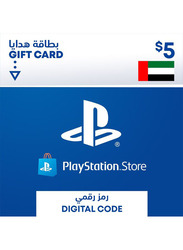 Sony PSN UAE Store 5 Dollar Digital Code Gift Card for PlayStation, Multicolour