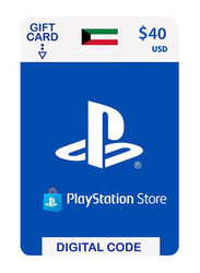 Sony PlayStation Network Kuwait Store 40 Dollar Digital Code Gift Card for PlayStation, Multicolour