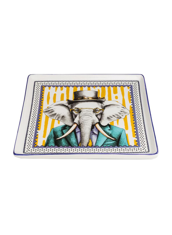 

Egan Elephant Porcelain Human Essence Serving Tray, Multicolour