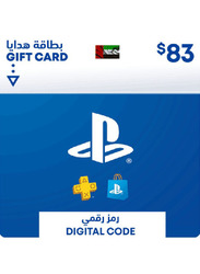 Sony PlayStation Plus UAE 83 Dollars 12 Hours Delivery VIA SMS Digital Gift Card for PlayStation, Multicolour