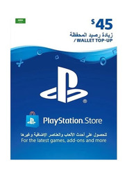 Sony PlayStation Network Saudi 45 USD Wallet Top-Up Gift Card for PlayStation, Multicolour