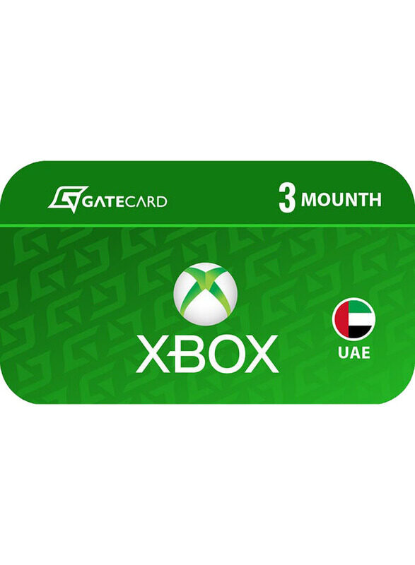 

Microsoft UAE Xbox Gold 3 Mounth Gift Card for Xbox One, Green