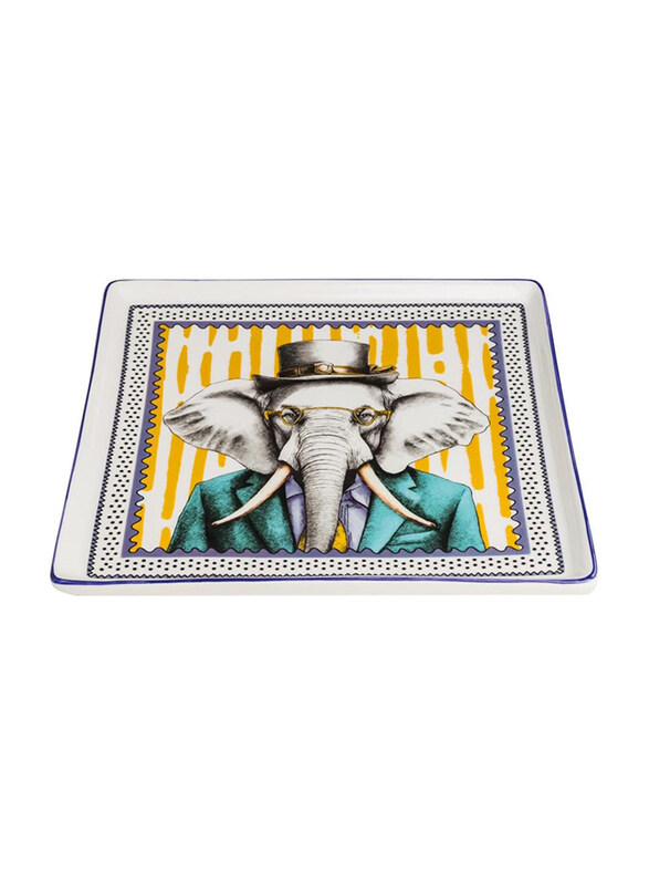 

Egan Elephant Porcelain Human Essence Serving Tray, Multicolour