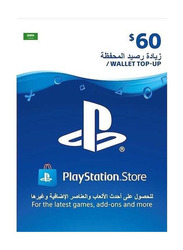 Sony $60 Saudi Gift Card for PlayStation, Multicolour