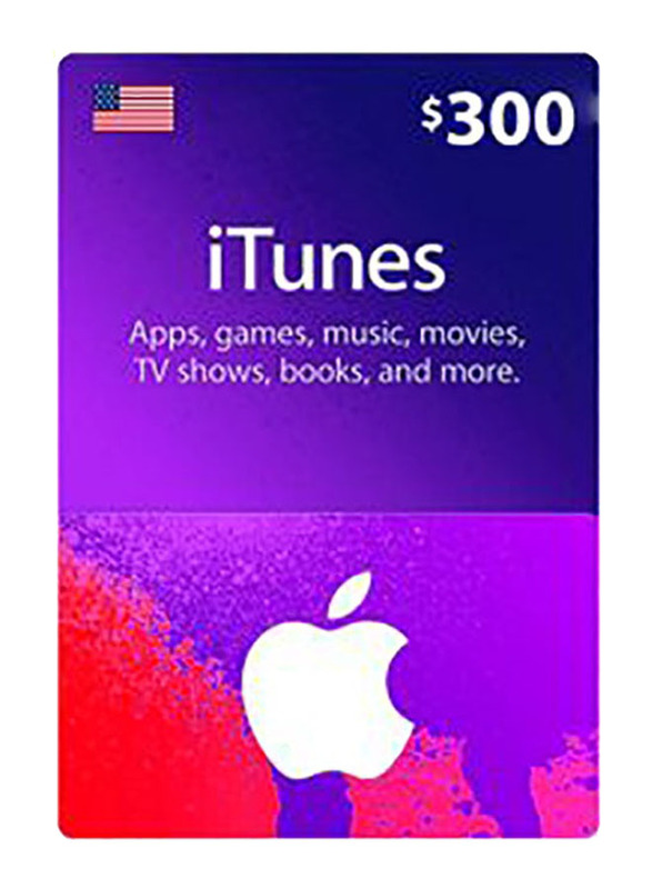 Apple 300 Dollar USA iTunes Gift Card, Purple