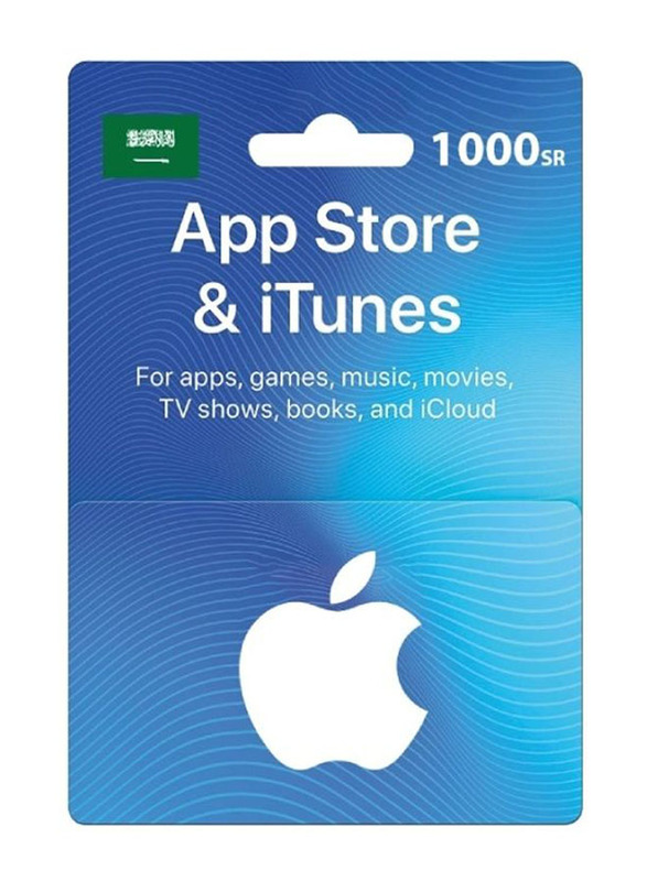 Apple 1000 SAR KSA iTunes Gift Card, Blue