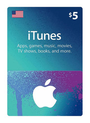 Apple 5 Dollar USA App Store & iTunes Gift Card Delivery via SMS or WhatsApp, Multicolour