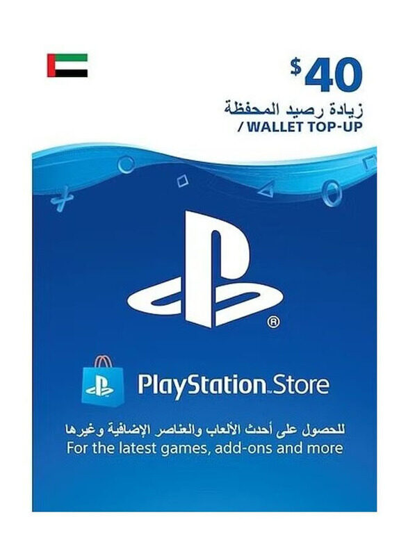 

Sony PlayStation Network UAE 40 Dollar Wallet Top-Up Gift Card for PlayStation, Multicolour