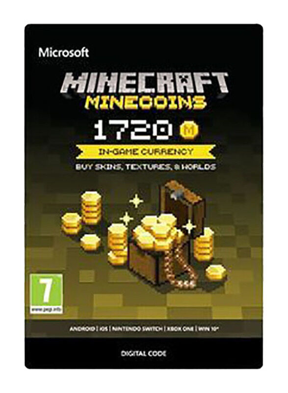 

Microsoft Minecraft Minecoins 1720 Coins Digital Code for Mobile Games, Multicolour