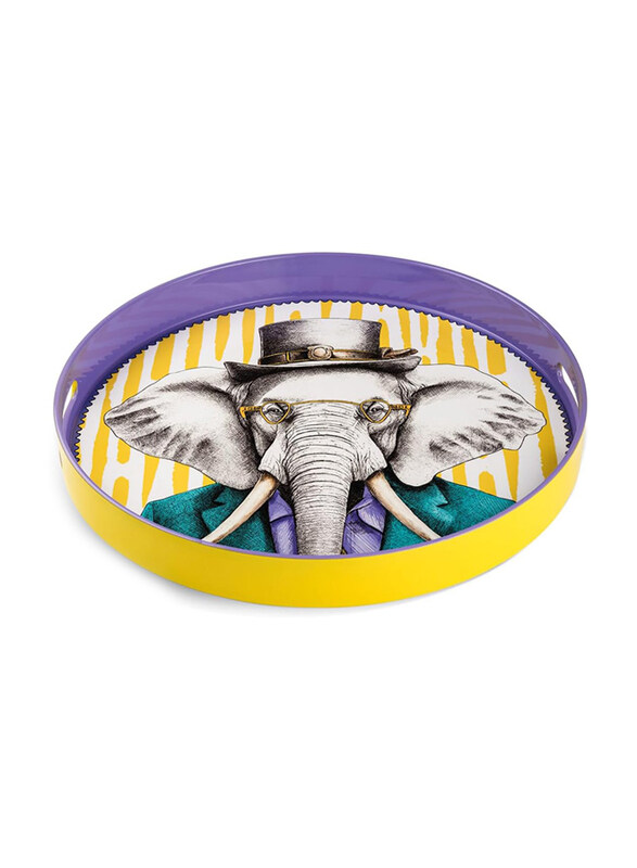 

Egan 37cm Elephant Human Essence Porcelain Serving Tray, Multicolour