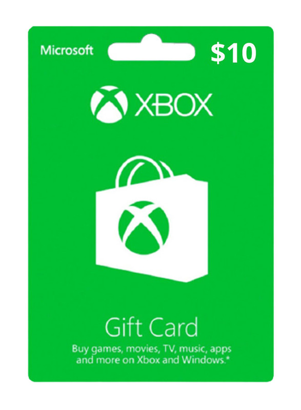 Microsoft Xbox Card 10 Dollar USA Gift Card for Xbox One, Green