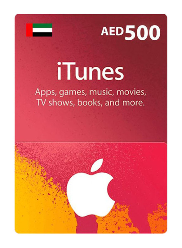 Apple 500 AED UAE App Store & iTunes Gift Card Delivery via SMS or WhatsApp, Red