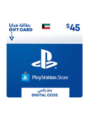 Sony PlayStation Network Kuwait Store 45 Dollar Gift Card for PlayStation, Multicolour
