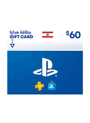 Sony PlayStation Network LEB Store 60 Dollar Gift Card for PlayStation, Multicolour