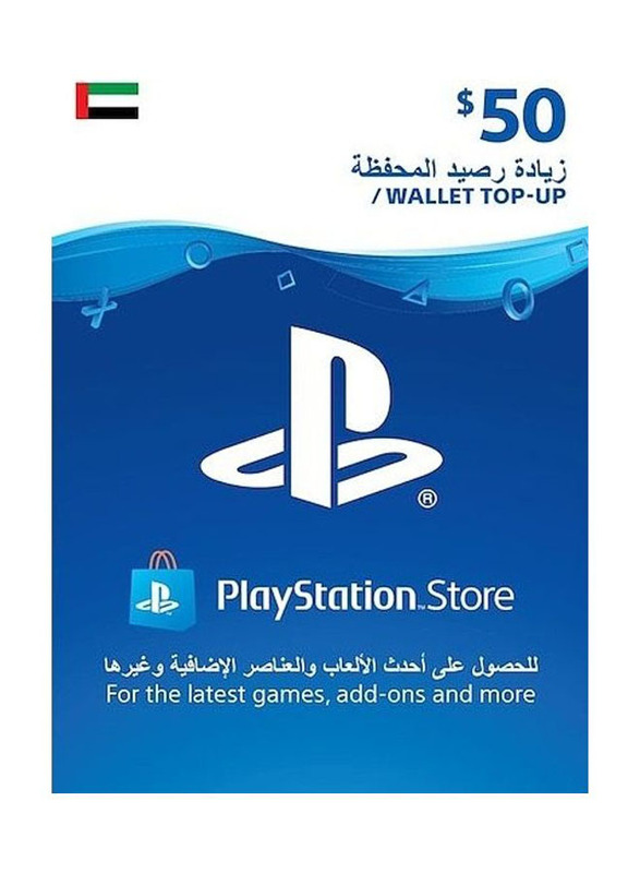 Sony PlayStation Network UAE Store 50 Dollar Gift Card for PlayStation, Multicolour