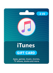 Apple 2 Dollar USA iTunes Gift Card, Teal