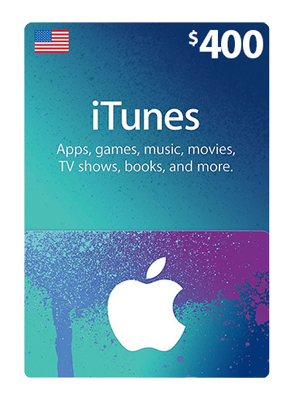 Apple 400 Dollar USA iTunes Gift Card, Multicolour