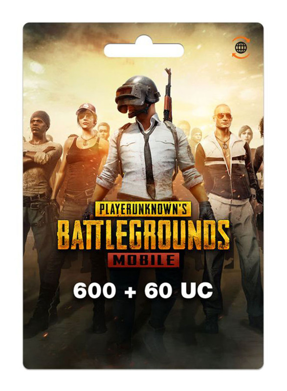 PUBG Mobile 600 with 60 UC Global Digital Code for Mobile Games, Multicolour