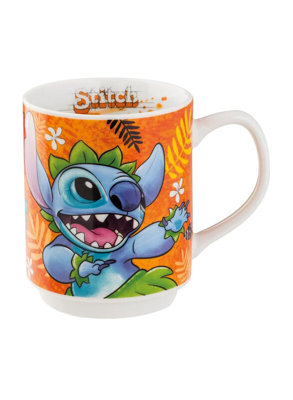 

Egan 350ml Disney Stitch Porcelain Stackable Mug, Orange