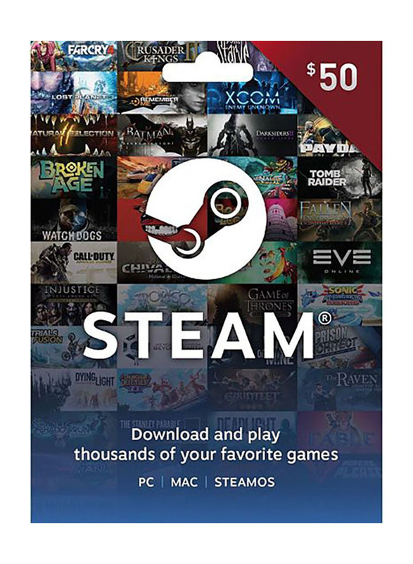 Steam 50 Dollar Gift Card, Multicolour