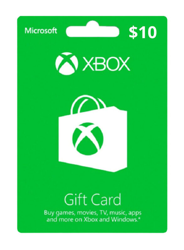 

Microsoft Xbox Card 10 Dollar USA Gift Card for Xbox One, Green