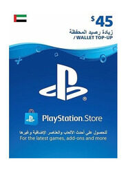 Sony PlayStation Network UAE Store 45 Dollar Gift Card for PlayStation, Multicolour