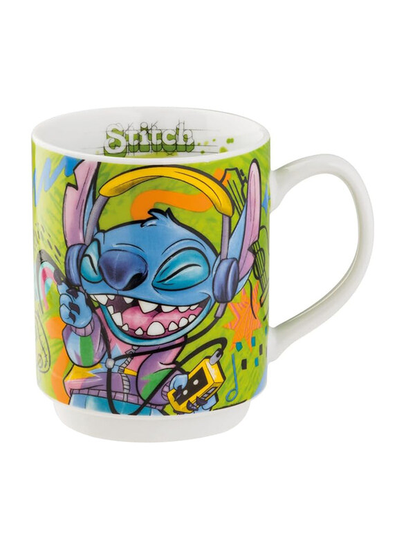 

Egan 350ml Disney Stitch Porcelain Stackable Mug, Green