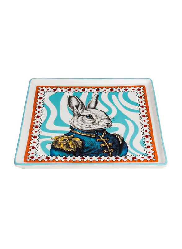 

Egan Rabbit Porcelain Human Essence Serving Tray, Multicolour