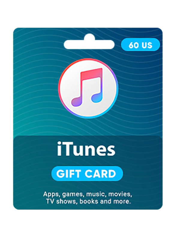 Apple 60 Dollar USA iTunes Gift Card, Teal