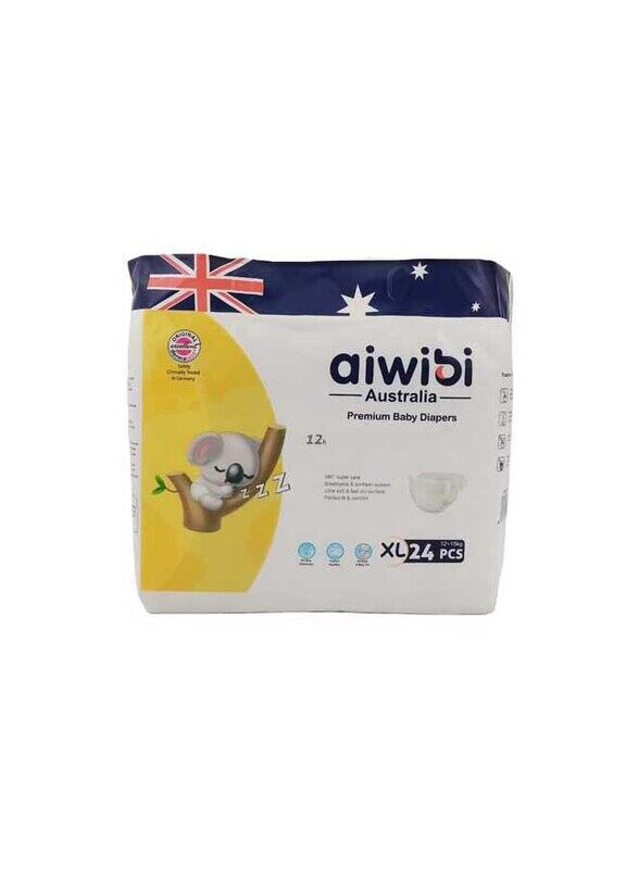 

Aiwibi Baby Diapers, Size XL, Ultra Thin, 12-15 Kg, 24 Count